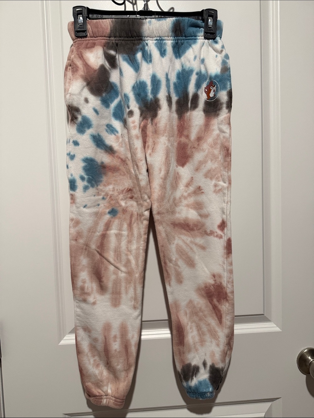 Kids Tie-Dye Fleece Joggers - Blue & Brown